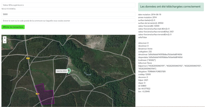 cartographie des transactions foncières sur les tracés lgv et a69